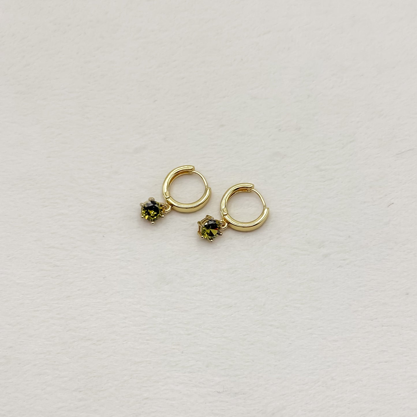 Birthstone Huggie Hoop Earring