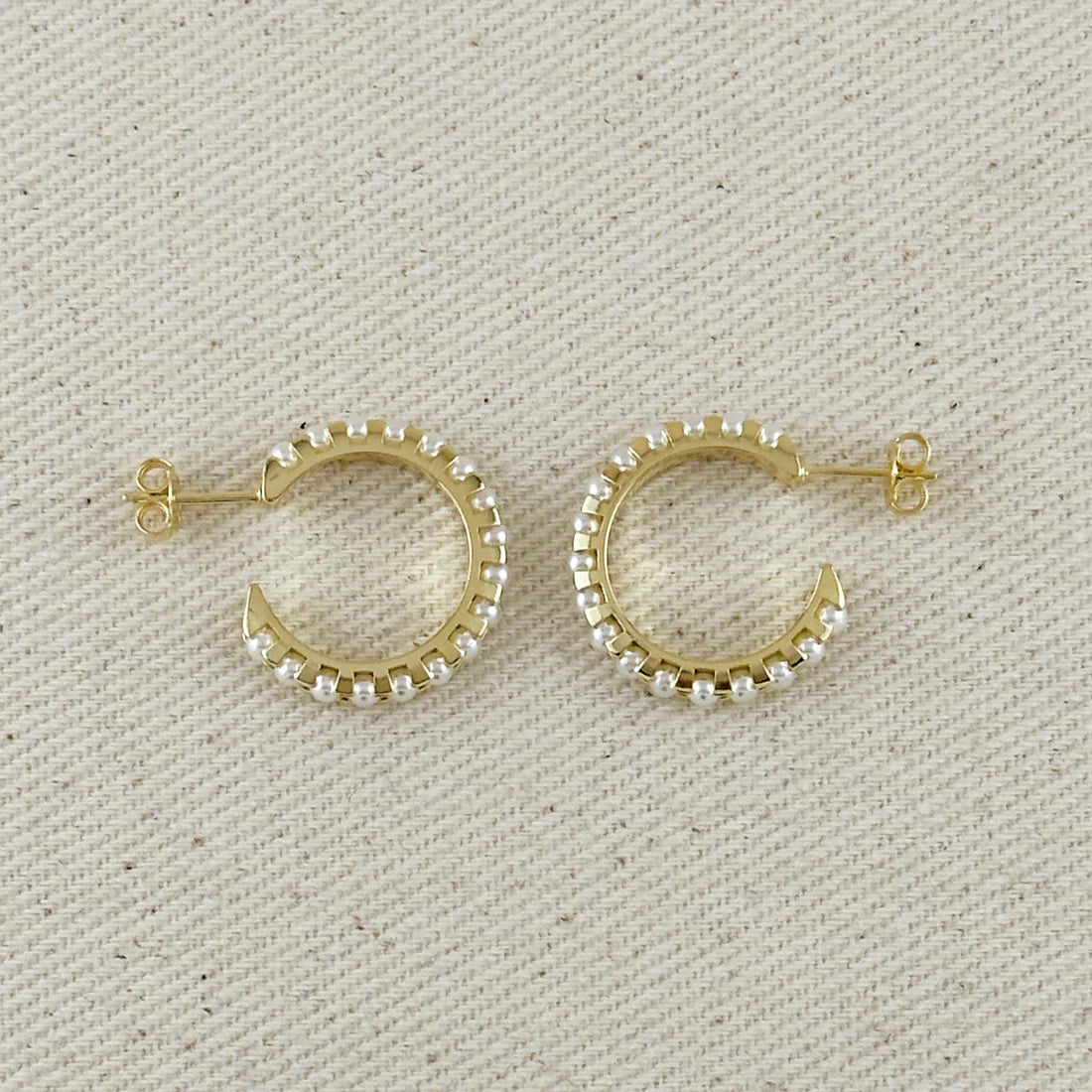 Bella Pearl Hoop Earring