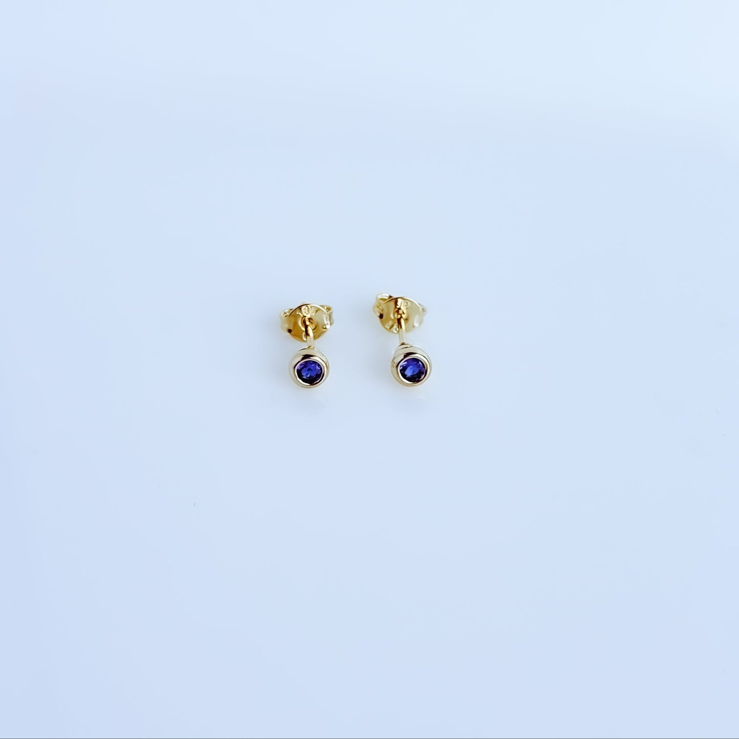 Colorful Bezel Stud Earring
