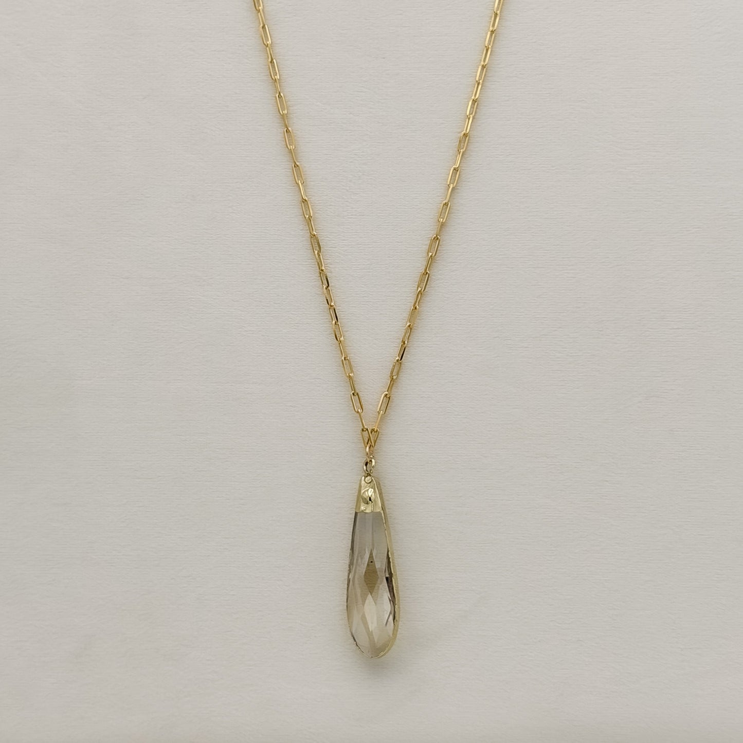 Champagne Crystal Pendant Necklace