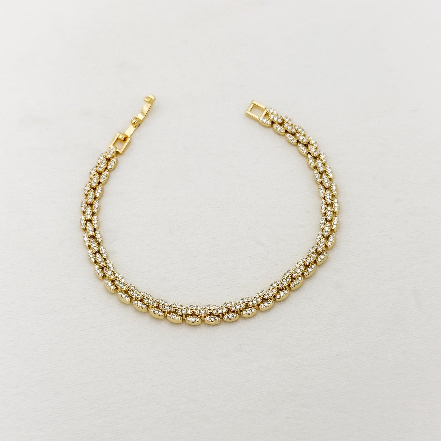 Panther Link Pave Tennis Bracelet