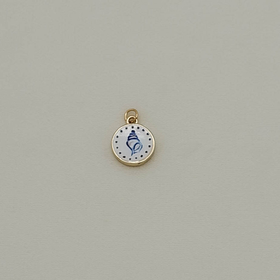Nautical Shell Hand-painted Medallion