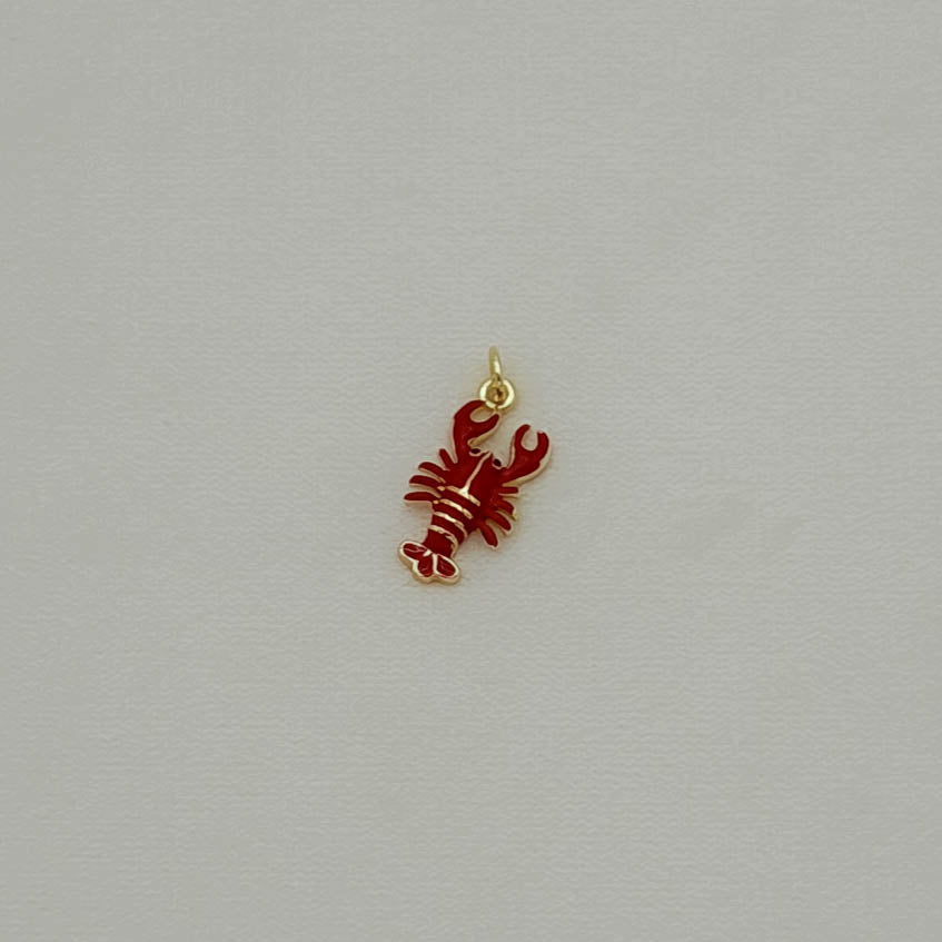 Red Enamel Lobster Charm