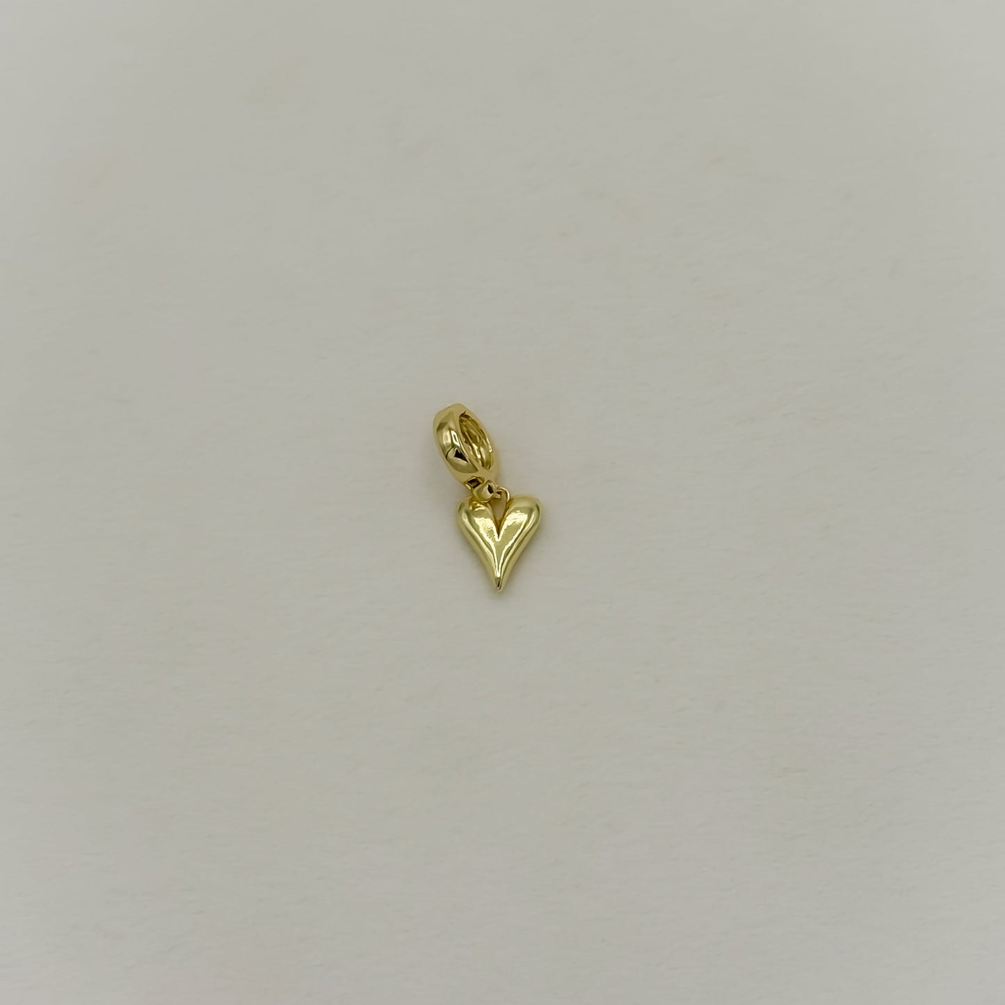 Elongated Puffy Heart Charm