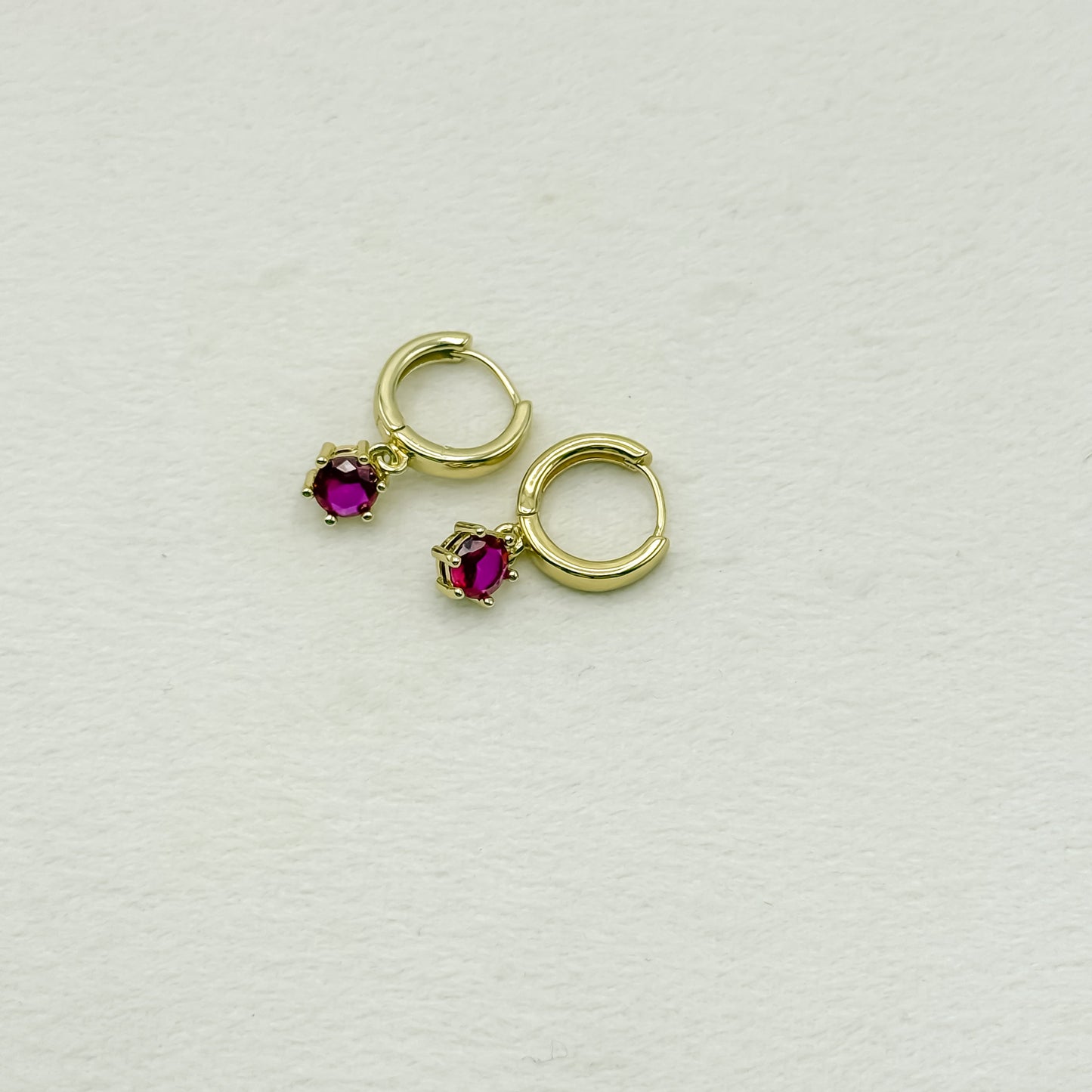 Birthstone Huggie Hoop Earring