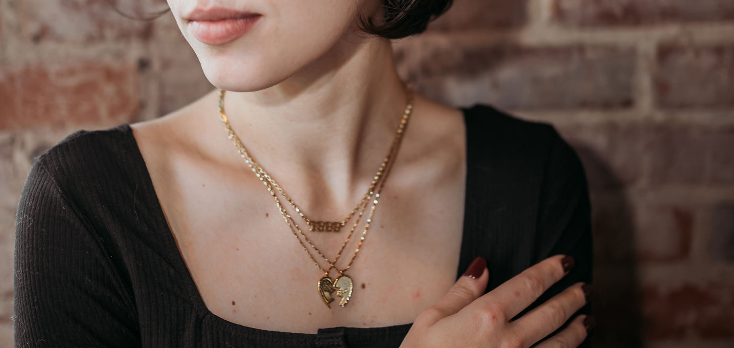 Jonesy Wood Gold Medallion Necklace, great from layering your jewelry