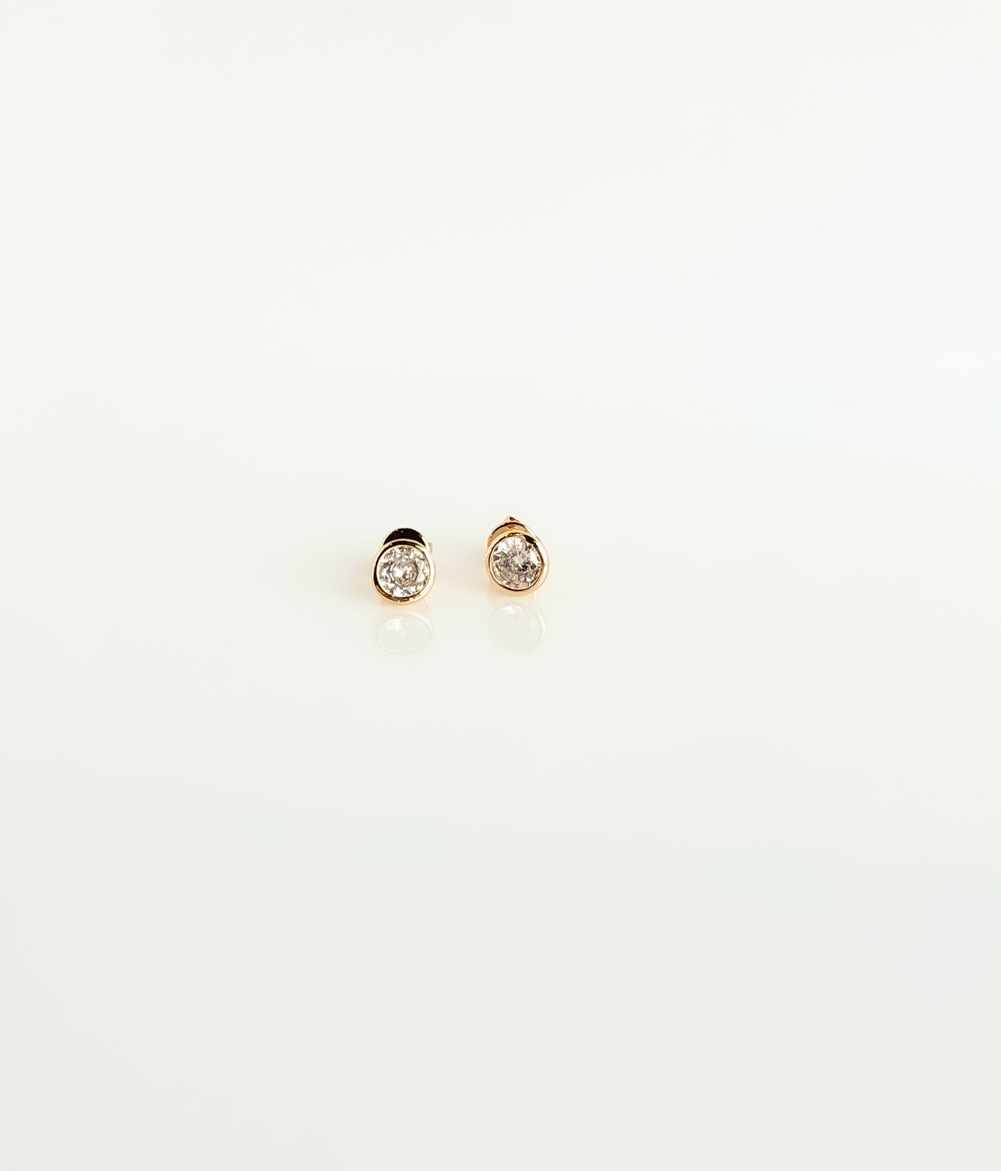 XL Crystal Bezel Stud Earring