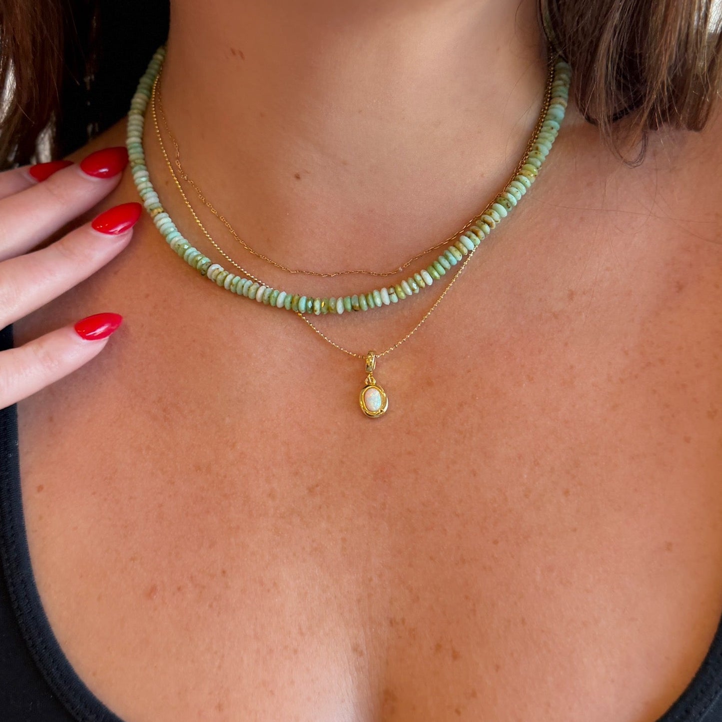Opal Pendant Necklace