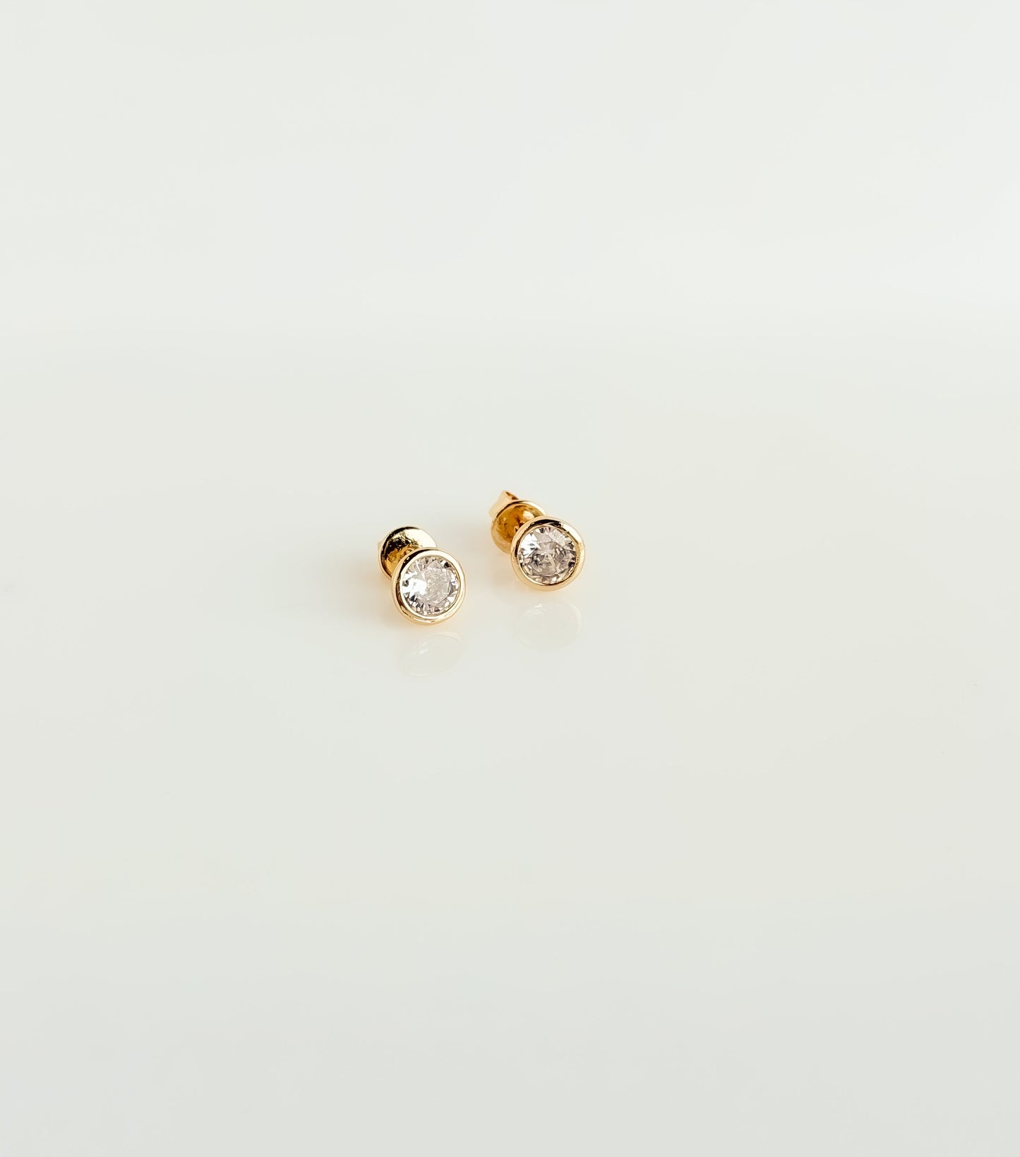 XL Crystal Bezel Stud Earring