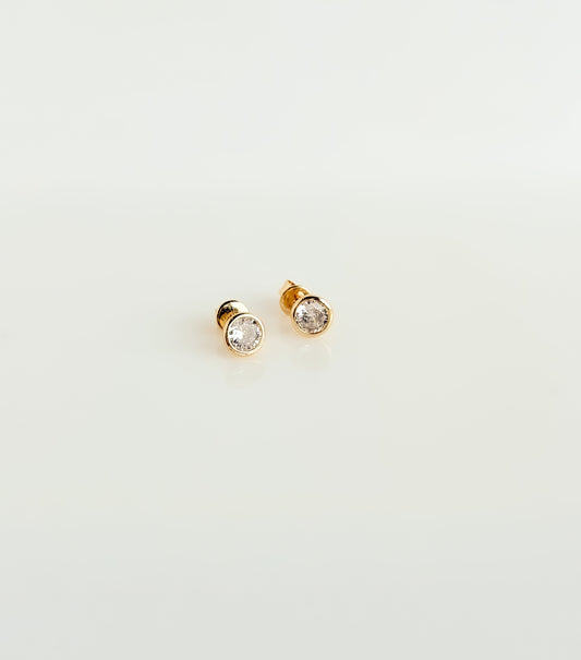 XL Crystal Bezel Stud Earring