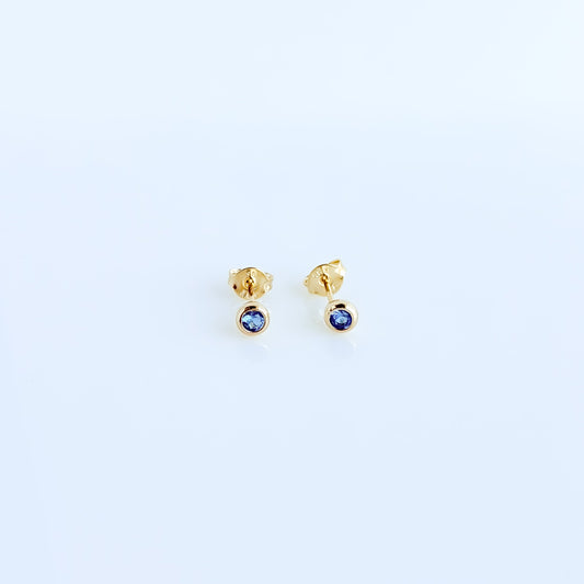 Colorful Bezel Stud Earring