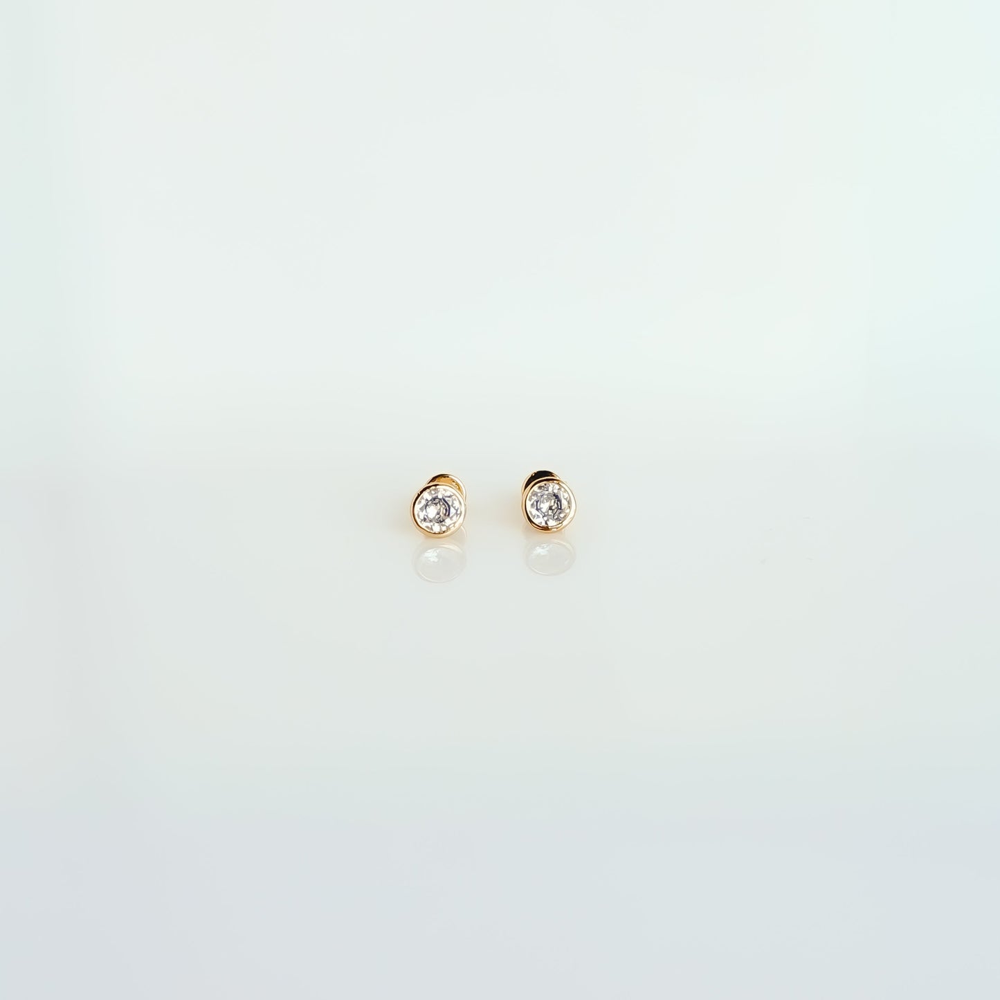 XL Crystal Bezel Stud Earring