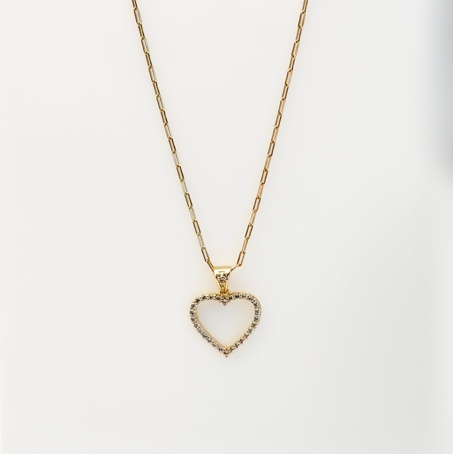 Pave Heart Necklace