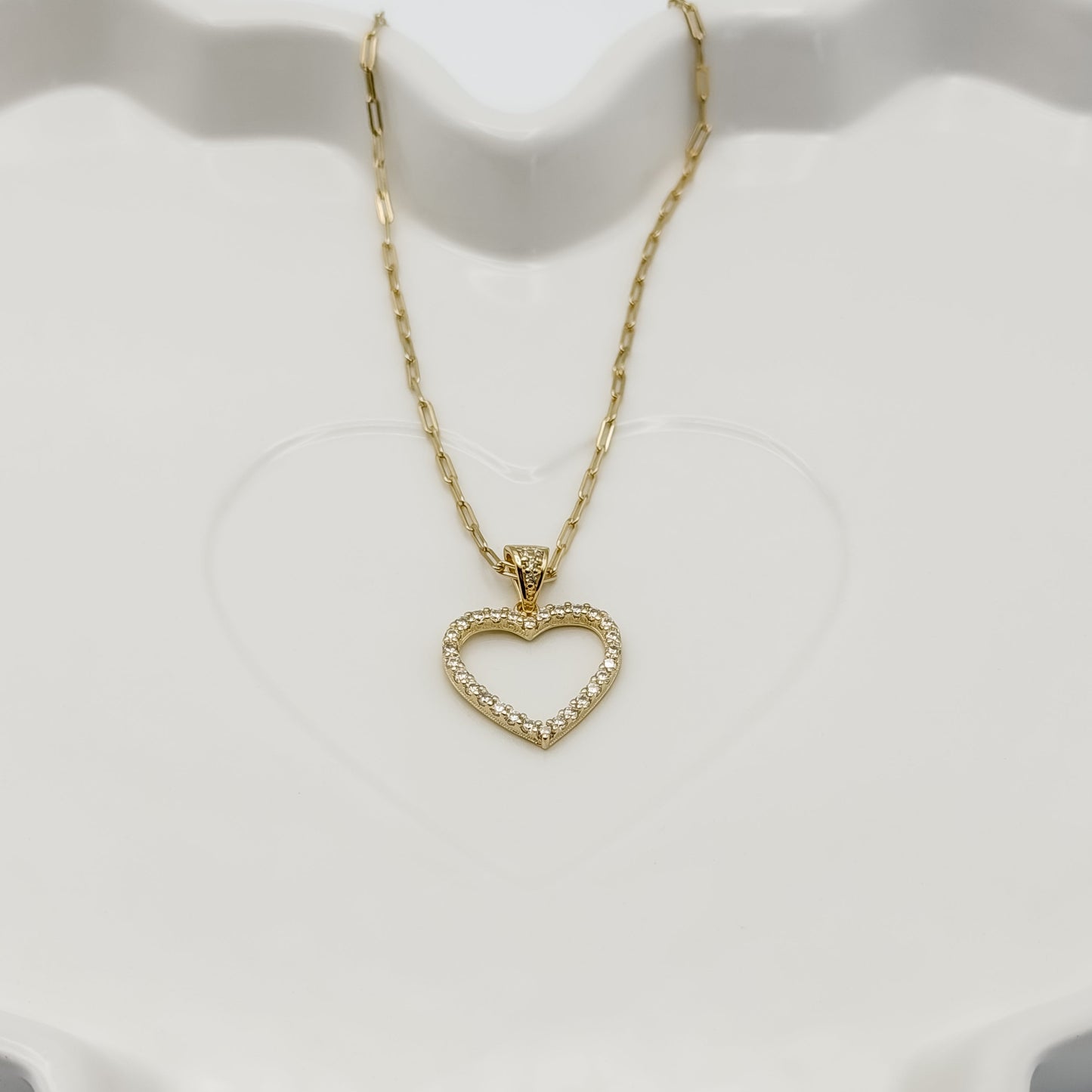 Pave Heart Necklace