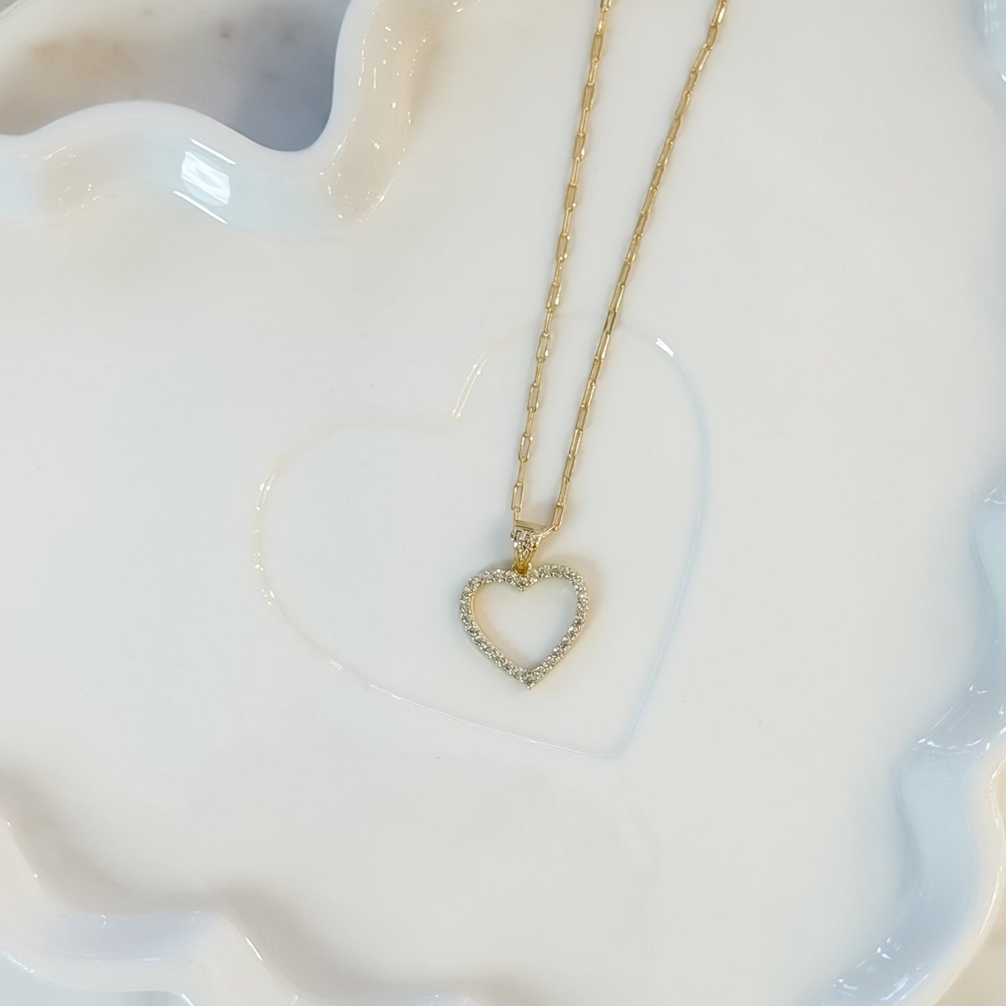 Pave Heart Necklace