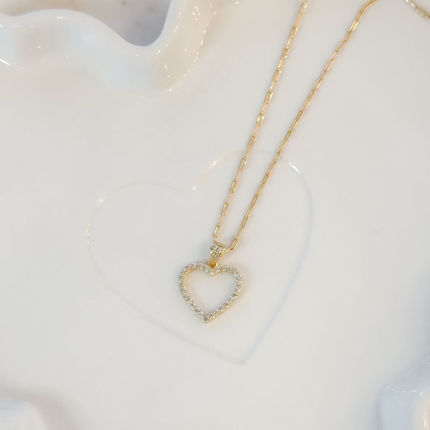 Pave Heart Necklace