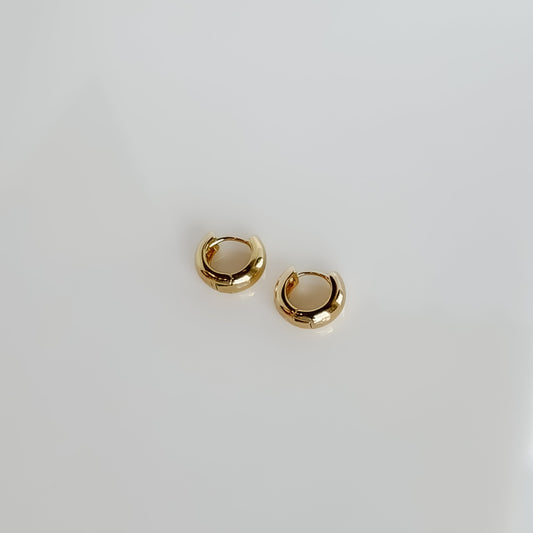 Chunky Gold Huggie Hoop