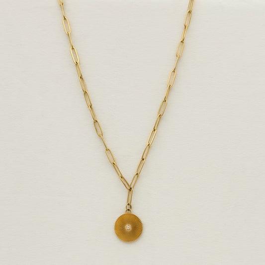 Textured Medallion Necklace