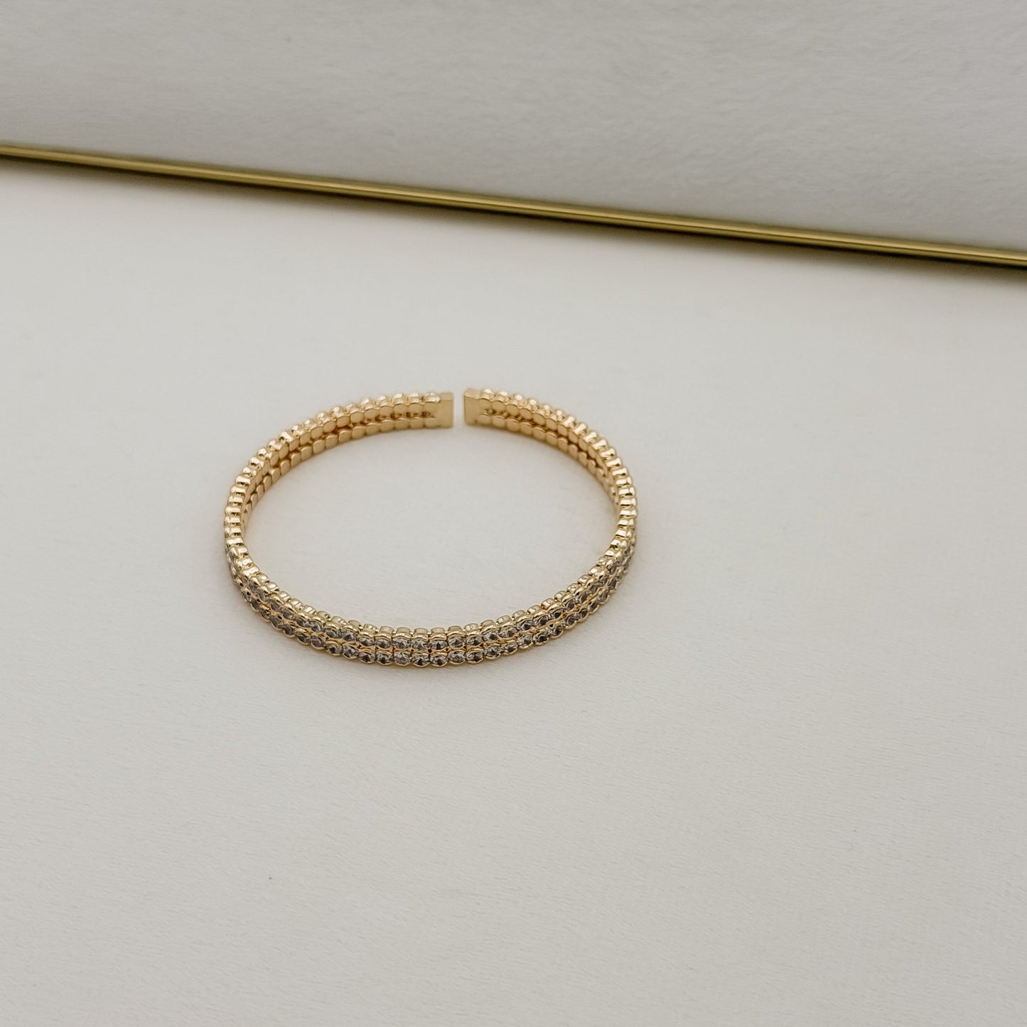 Double CZ Bangle Bracelet