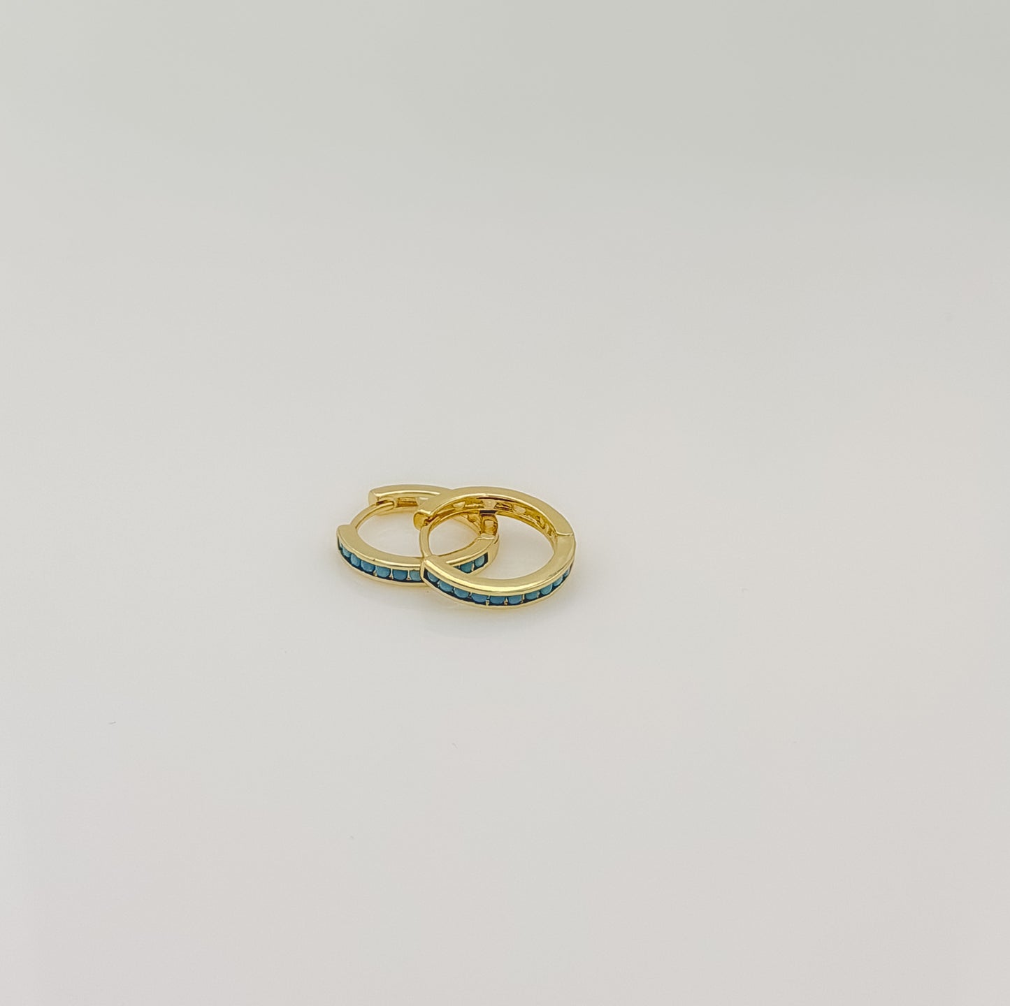 Turquoise Huggie Hoop Earring