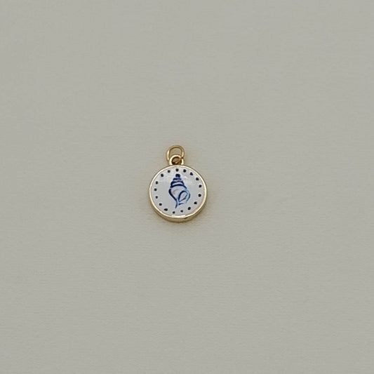 Nautical Shell Hand-painted Medallion