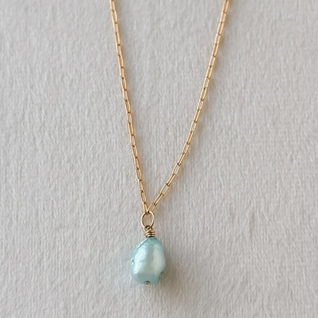 Blue Pearl Necklace