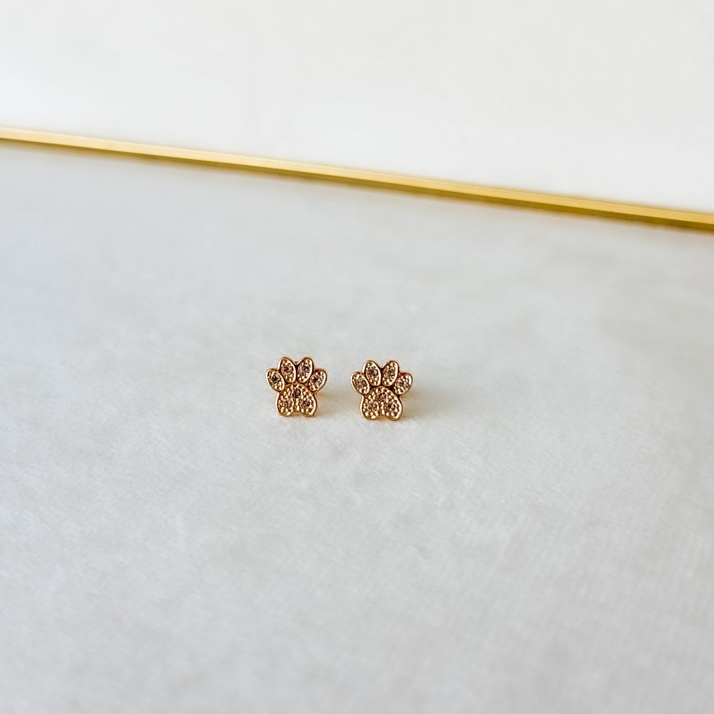Paw Print Stud Earring