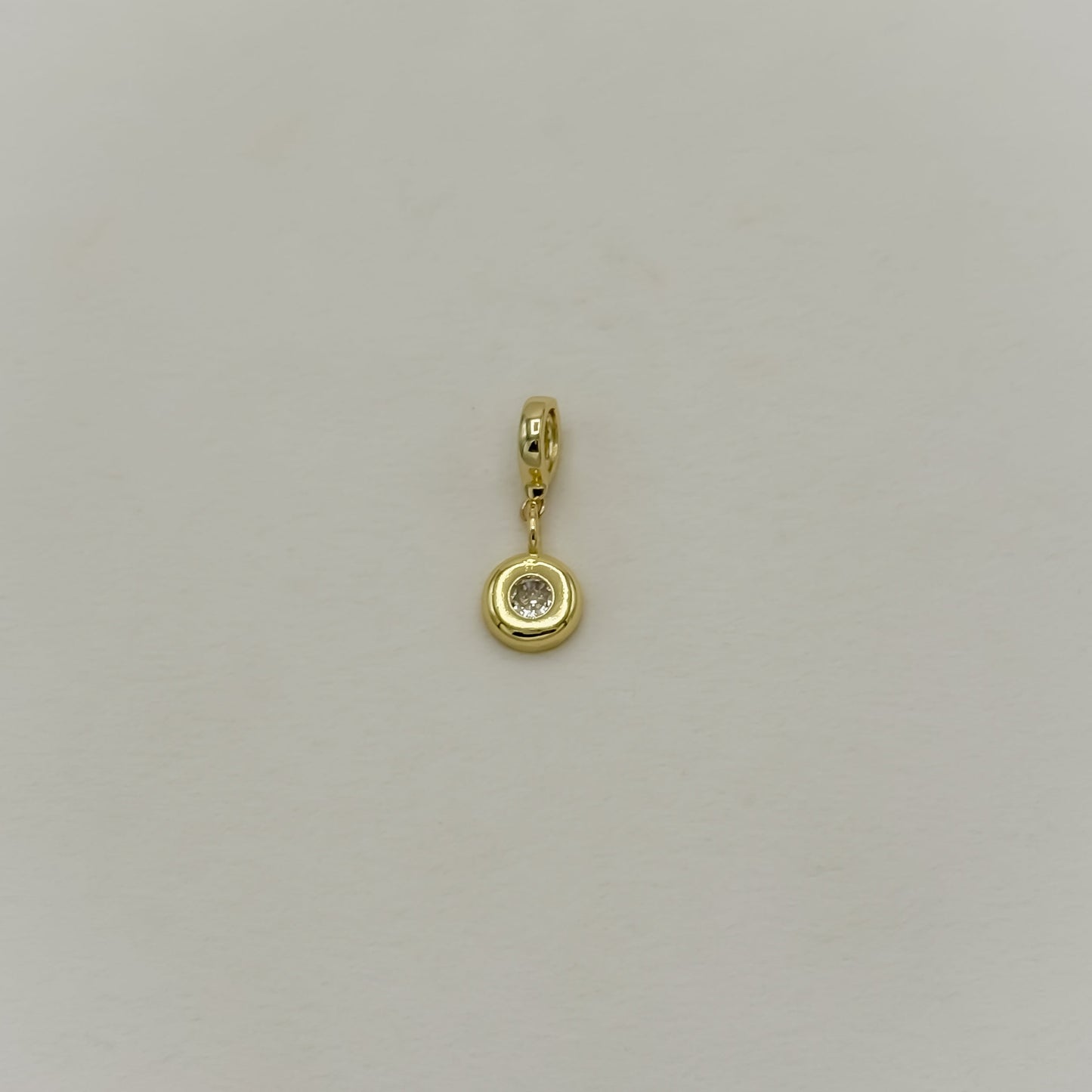Round Bezel CZ Pendant