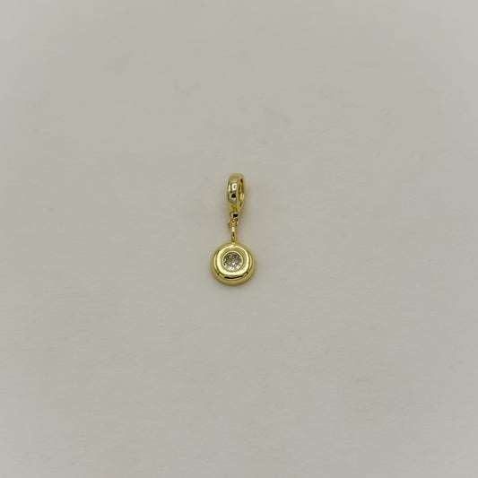 Round Bezel CZ Pendant