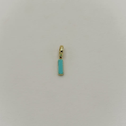 Turquoise Bar Charm