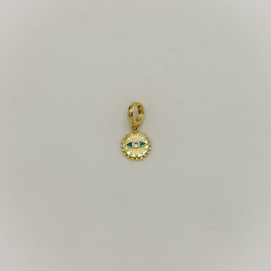 Rounded Turquoise Evil Eye Charm