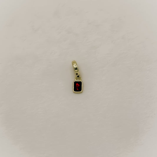 Marble Red Enamel Charm