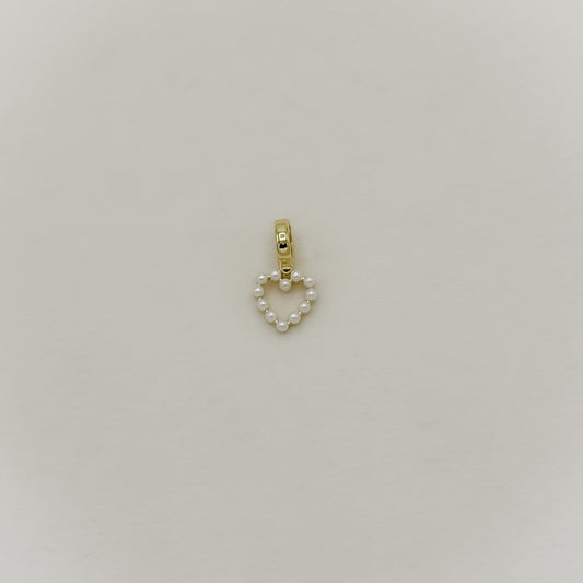 Pearl Heart Charm