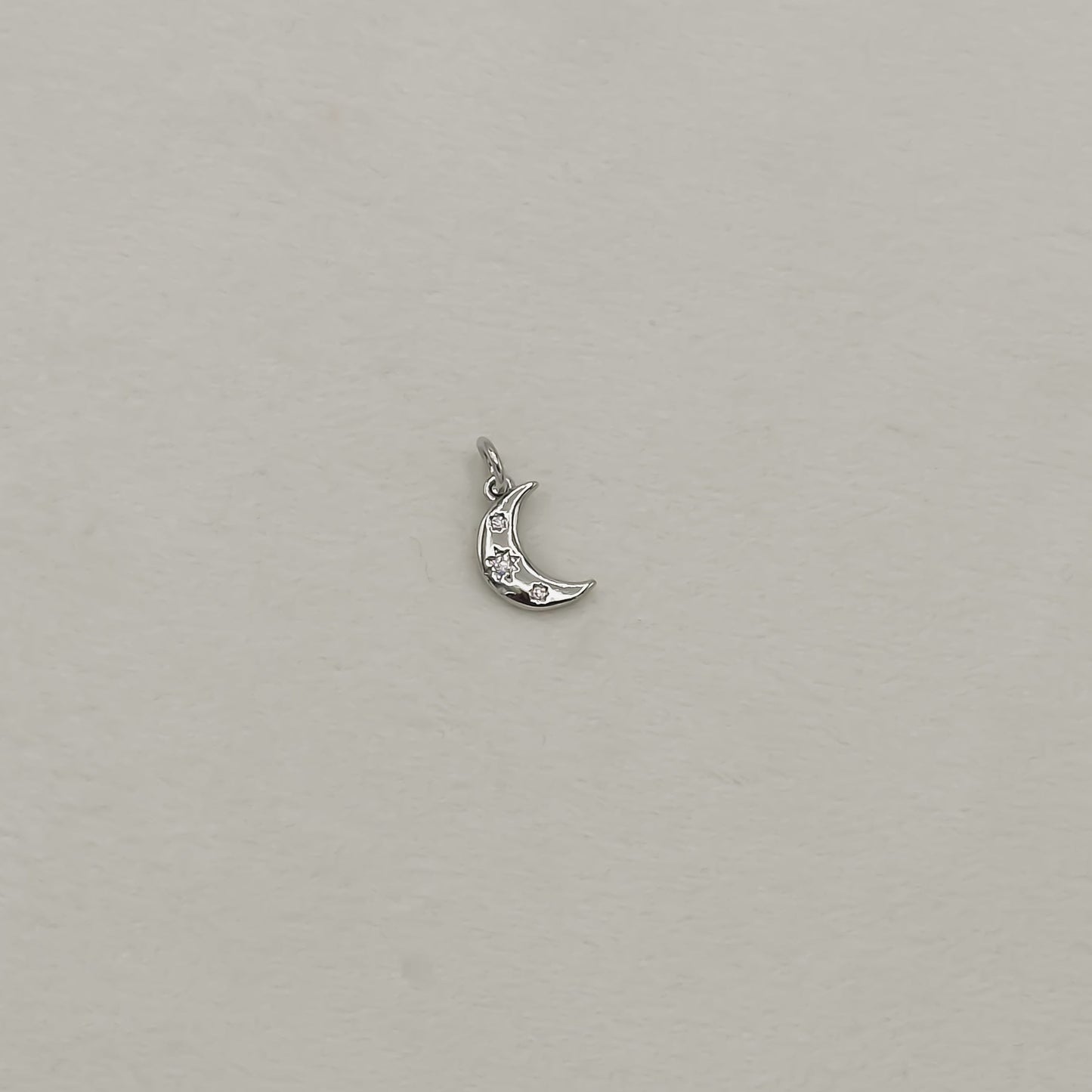 Silver Celestial Moon Charm