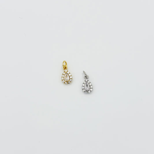 Teardrop CZ Charm